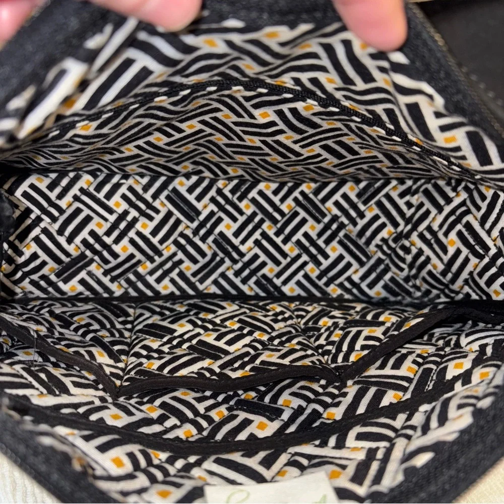 Vera Bradley Black Microfiber Crossbody Bag - Picture 3 of 8